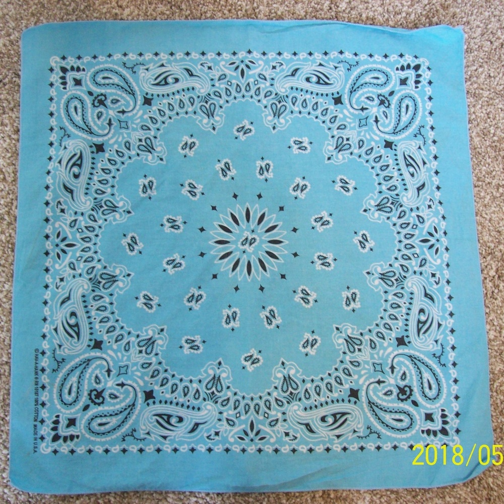 Hav-A-Hank, Bandanna, Teal, Made In The U.S.A.